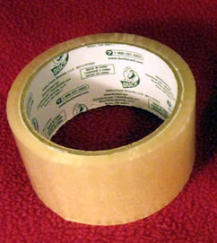 Packaging tape used for wrapping a shoe last mold