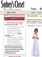 Sydney's Closet formal dresses with sleeves in sizes 14 to 44