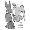 The Green Pepper activewear patterns including an ice skating dress